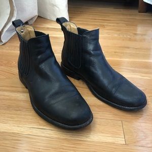 Frye Black Leather Philip Chelsea Boots 8.5